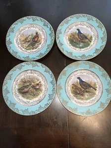 4 JWK Teller Vögel Türkis China Western Germany Speiseteller 10,25" - Bild 1 von 13