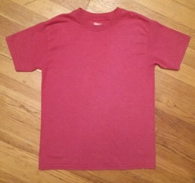 Hanes Beefy red Short Sleeve T-shirt Boys Youth Small - Image 1 of 2