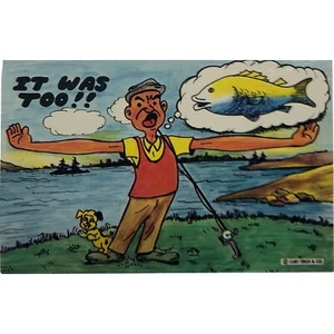 Alte Postkarte, Angelfib "Das war es auch!!", Humboldt, Iowa - Bild 1 von 4