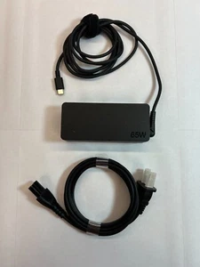 Lenovo 65 Watt Type-C USB AC Adapter ADLX65YLC2D For ThinkPad IdeaPad ThinkBook - Picture 1 of 4