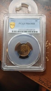 1912 Matte Proof Lincoln Wheat Cent Penny 1C PCGS PR63 RB Woody 5052 - Picture 1 of 5
