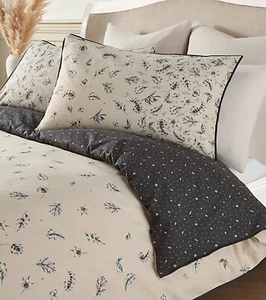 Stacey Solomon Leaves Brushed Cotton SINGLE Duvet Set NEW - FREE & FAST POST - Picture 1 of 4