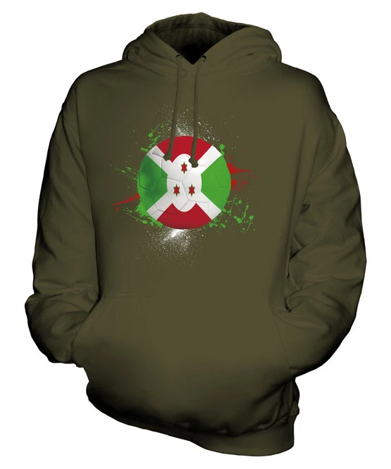 BURUNDI FÚTBOL UNISEX SUDADERA CON CAPUCHA TOP REGALO COPA DEL MUNDO DEPORTE Foto 1 de 1