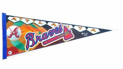 Braves Team Pennant and Ultra Pro Sleeve Atlanta Georgia MLB Baseball Team - Image 1 of 2