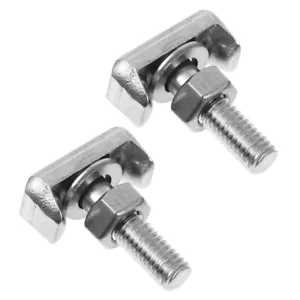 2 Pcs T Bolt Nut Stainless Steel Replacement Battery Cable TerminalEnds - Picture 1 of 12