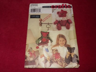 🌼  STYLE #2556 - CUTE STUFFED BEAR - GOOSE - CAT & CLOTHING PATTERN  OZ  FF - Image 1 of 2
