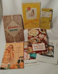 Carnation & Borden canned milk Cookbooks lot of advertising recipe booklets 1948 - Picture 1 of 11
