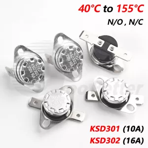 KSD301 KSD302 N/C N/O Thermostat Temperature Thermal Control Switch 40°C - 155°C - Picture 1 of 12