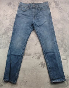 Jeans J Crew Uomo 31x32 Denim Blu Gamba Dritta Flex - Foto 1 di 14