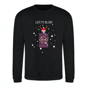 Merch Kingdom Merch Kingdom Let It Sloe Christmas Novelty Sweatshirt - Picture 1 of 6