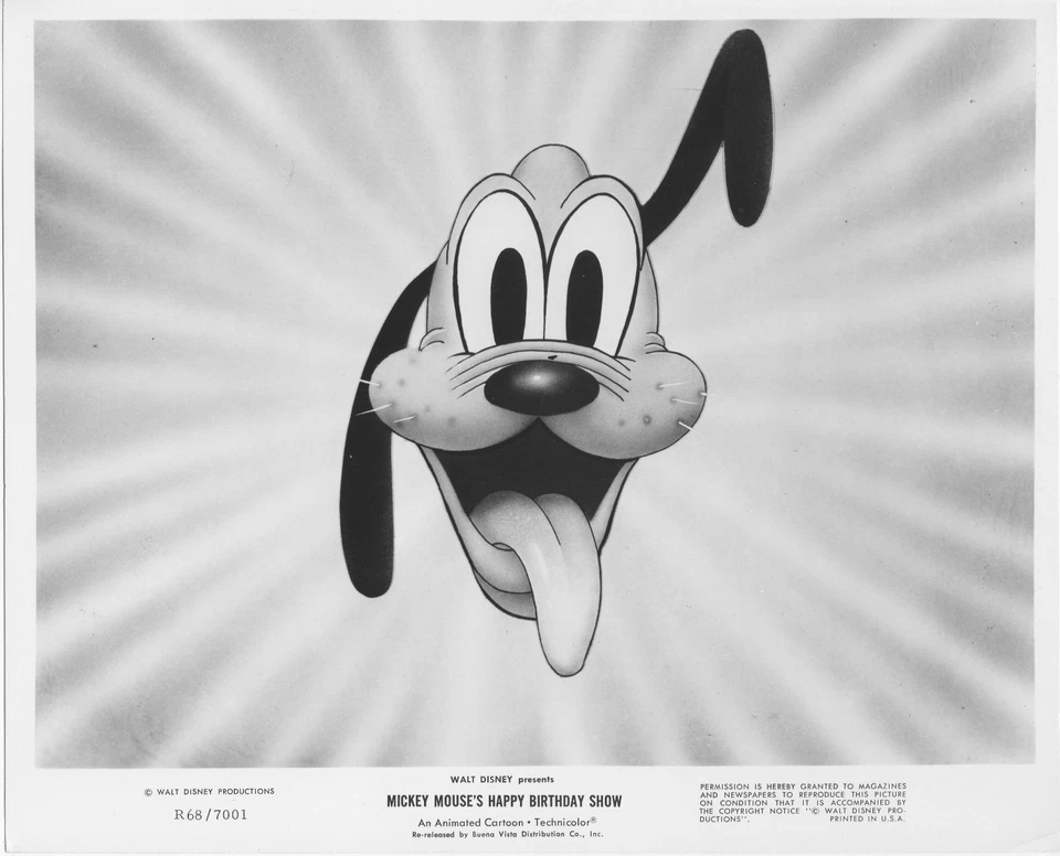 MICKEY MOUSE'S HAPPY BIRTHDAY SHOW original DISNEY lobby foto fija PLUTO Foto 1 de 1
