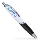 MATTEO - Black Ballpoint Pen Futuristic Blue  #200723