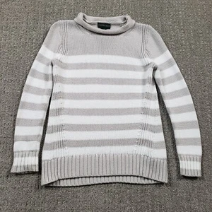 Vtg J Crew Sweater Womens Small Oarsman Roll Neck Fisherman Quaker Marine Tan - Picture 1 of 9