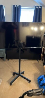 Universal Modern Rolling TV Stand for 13 to 50 inch TVs Tilt TV Chart Wheels - Image 1 of 4