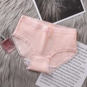 Panties Thread Low Waist Underpants Bow Bowknot Lace Cotton Briefs Sweet Girl - Picture 1 of 18