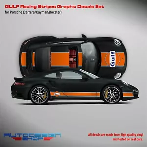 Rayas de carreras GULF Le Mans para Porsche Carrera/Caimán/Boxster - Imagen 1 de 3