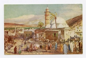 La Mezquita de Tiberio y el Mar de Galilea, Tierra Santa Color Postal OILETTE - Imagen 1 de 2