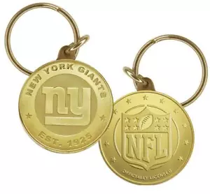 New York Giants NFL Football Coin Keychain Highland Mint Made In USA New Gold - Picture 1 of 3