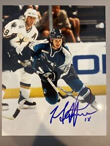 Mike Ricci Signed 8x10 Photo San Jose Sharks NHL Hockey Autographed