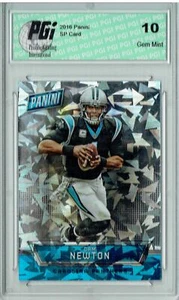 Cam Newton 2016 Panini #29 Cracked Ice #21/25 Made Card PGI 10 - Picture 1 of 1