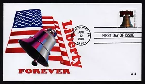 USA, SCOTT #4128, WII FDC COVER LIBERTY BELL, LET FREEDOM RING FOREVER YEAR 2007 - Picture 1 of 1