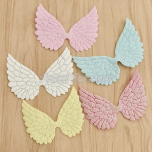 10 Stck. Glitzer Stoff Engelsflügel Applikationen Zum Selbermachen Patches Sammelalbum Party Dekor - Bild 1 von 9