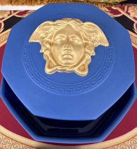 VERSACE Jewelry Trinket Candy Box Gorgona Medusa Gold Pop SALE NEW - Picture 1 of 11
