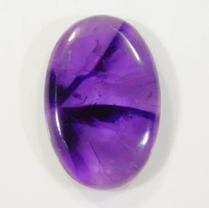 35.CT NATURAL TRAPICHE AMETHYST OVAL LOOSE CABOCHON GEMSTONE 32x21x6 MM WW=0203 - Picture 1 of 8