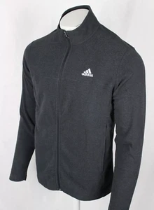 Adidas Golf Men's Heather Fleece Jacket Full Zip Lightweight Black - Picture 1 of 5