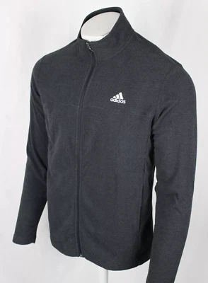 Adidas Golf Men's Heather Fleece Jacket Full Zip Lightweight Black - Image 1 of 4