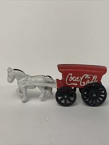 VINTAGE COCA COLA CAST IRON HORSE AND WAGON. VINTAGE COCA COLA CAST IRON - Picture 1 of 12
