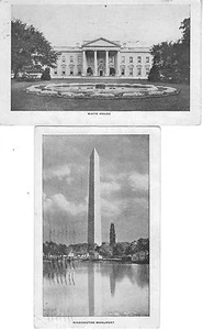 1908 White House and Washington Monument Posted Post Cards - Picture 1 of 5