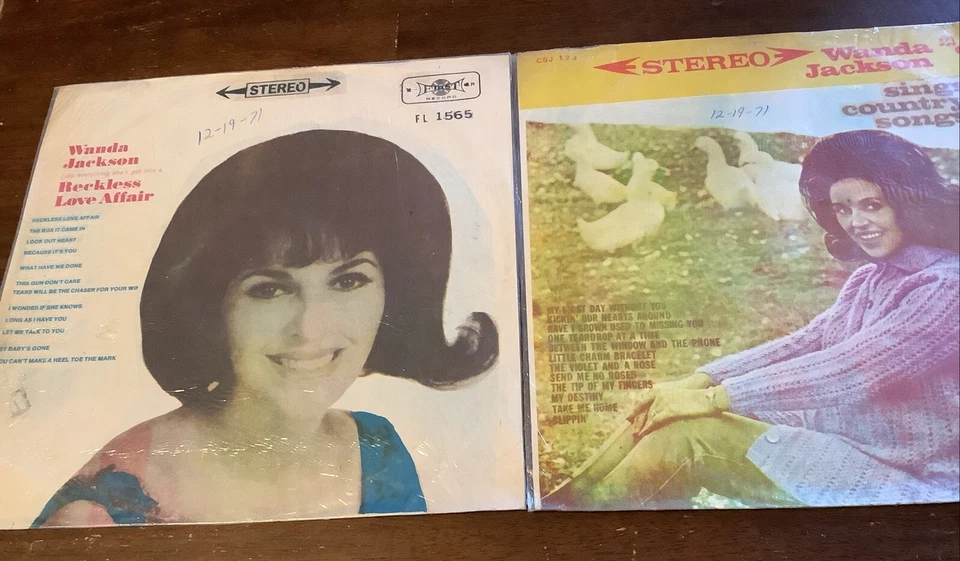 Lot Of 2 Wanda Jackson Taiwan LP Wanda Sings Country, Reckless Love Affair - Image 1 of 4