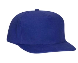 NUEVO 5 PANELES BAJO AJUSTE AZUL REAL DE COLECCIÓN CORREA HEBILLA SOMBRERO TRASERO ESTRUCTURADO PLANO - Imagen 1 de 4