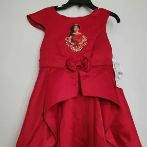Disney Princess Dress Size 4 Polyester Red Sleeveless Zipper - Picture 1 of 6