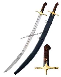 Turkish Kilij Karabela With Scabbard, Carbon Steel Handmade Sword - Picture 1 of 8