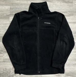 Columbia Fleece Zip Up Jacket Kids Youth 14/16 Black - Picture 1 of 4