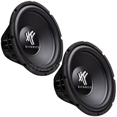 (2) Hifonics HFX12D4BK | 12 pulgadas 800 W DVC 4 ohmios par de subwoofers de audio para automóvil 12 pulgadas Foto 1 de 4