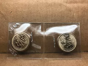 2021 P&D Native American Sacagawea Dollar UNC US Military Service 2 Coins - Picture 1 of 4