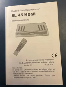 COMAG SL 45 HDMI  Bedienungsanleitung für SAT-Receiver - 89 Seiten - TOP Zustand - Bild 1 von 1