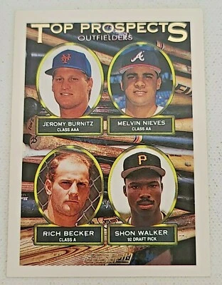 Topps Gold Top Prospects Outfielders Burnitz Becker Walker Nieves 1993 Baseball - Image 1 of 3