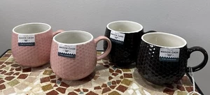 Set of 4 Mason Cash Embossed Mugs 370ml Fine Stoneware Tea Coffee Cups 13oz - Picture 1 of 8