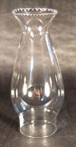 2 1/2" X 7 1/2" Clear Glass Crimp Top Pearl Lotus Lamp Chimney for #1 burner - Picture 1 of 3