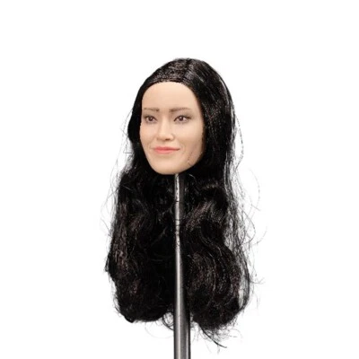 1/6 Actriz Asiática Hsu Kei Cabeza Esculpida con Rizos Negros Ajuste de Cabello 12"" PH TBL Cuerpo Foto 1 de 4