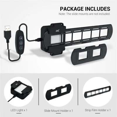 JJC Striscia pellicola negativa 35 mm e supporto diapositive scanner set luci LED per copia pellicole