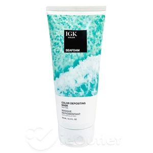 IGK Color SEAFOAM Color Depositing Condizionante Maschera Capelli Idratante - Pallido Teal - Foto 1 di 2