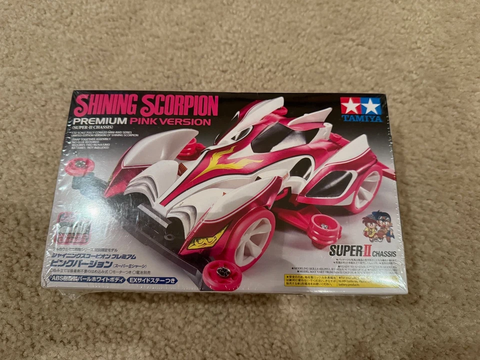 Tamiya Shining Scorpion Premium Rosa Versión Super-II Chasis 1/32 Mini 4x4 Capucha Foto 1 de 3