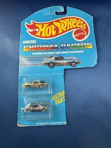 Vintage 1989 Hot Wheels Mattel Micro Chroma Racers Cars Cut Card Camaro Countach - Picture 1 of 3
