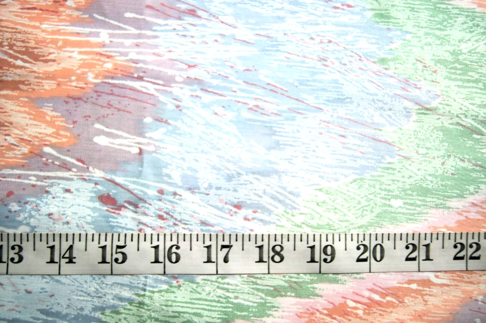 5 Yards  Pastel Chevron Paint Strokes Cotton Quilting Fabric 187" X 44" - Image 1 of 1