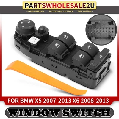 Interruptor de ventana eléctrica del conductor delantero para BMW E70 X5 2007-2013 E72 E71 X6 2008-2013 Foto 1 de 4
